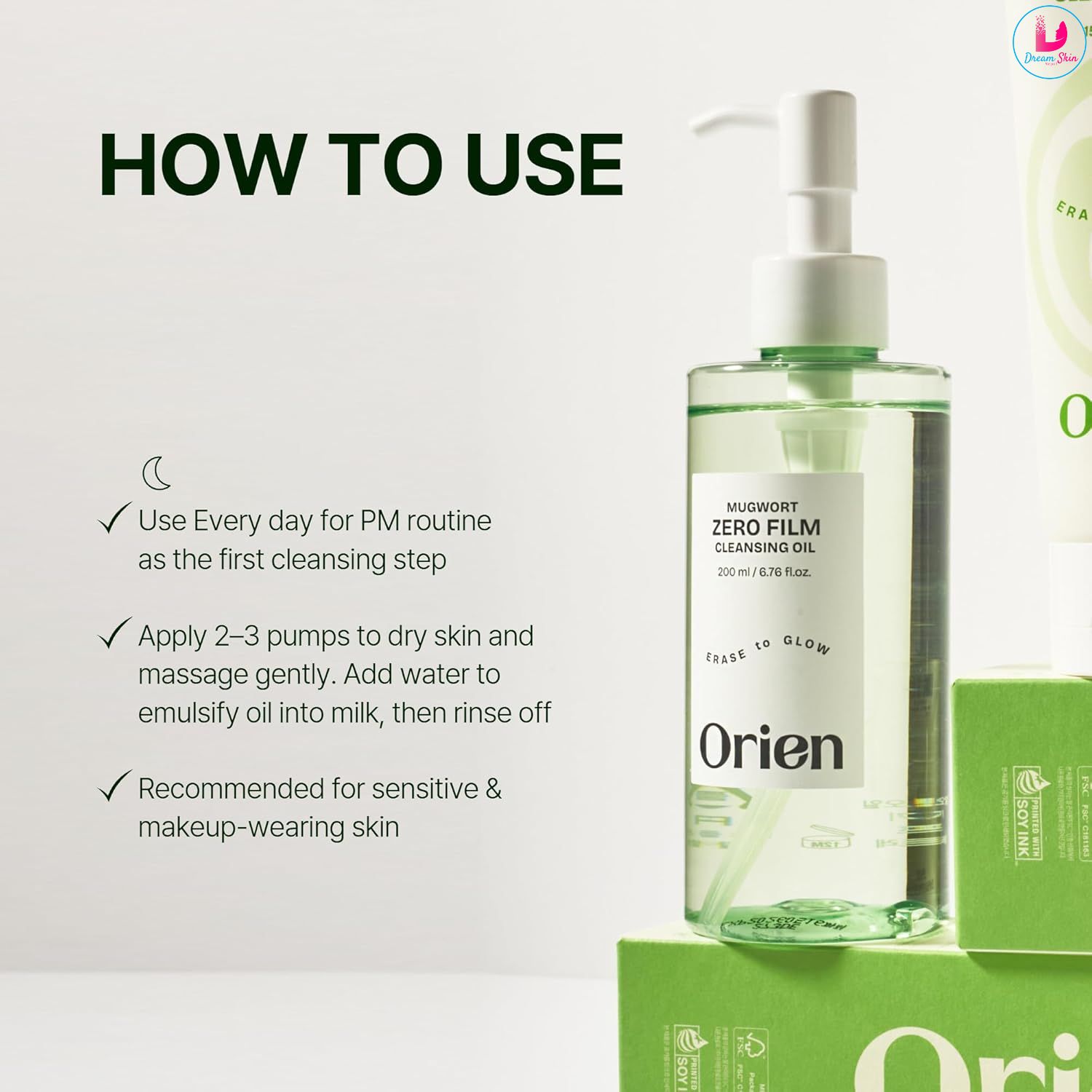 Orien Mugwort Zero Film Cleansing Oil [200ml]